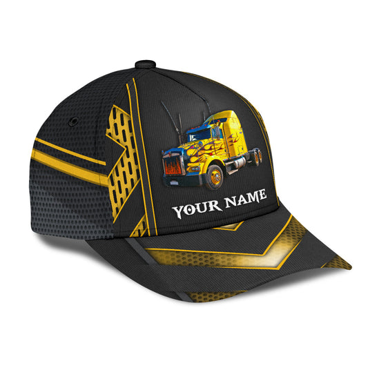 Joycorners Personalized Name Yellow 02 Trucker Classic Cap