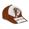 Joycorners Golf Lovers Customized Name Brown Leather Pattern Cap