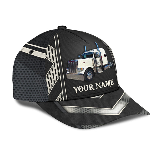 Joycorners Personalized Name White Trucker Classic Cap