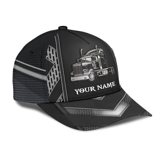 Joycorners Personalized Name Black 03 Trucker Classic Cap