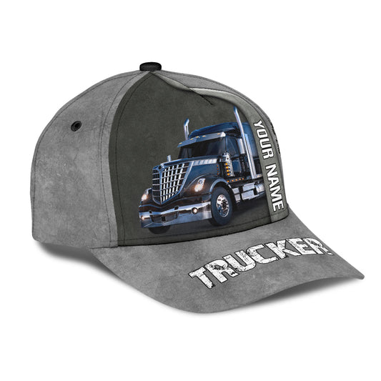 Joycorners Personalized Name Grey Trucker Classic Cap