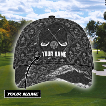Joycorners Golf Lovers Black Customized Name Classic Cap