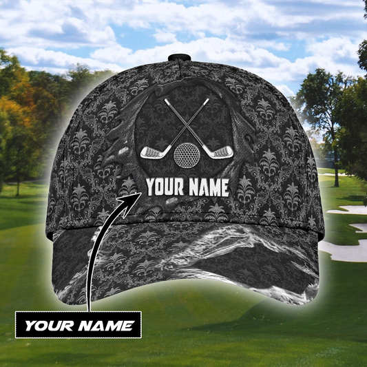 Joycorners Golf Lovers Black Customized Name Classic Cap
