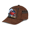Joycorners Personalized Name Brown Leather Trucker Classic Cap