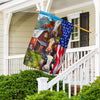 Joycorners Cattle American Flag All Printed 3D Flag