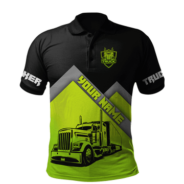 Joy Corners Black And Green 02 Trucker Custom Polo Shirts