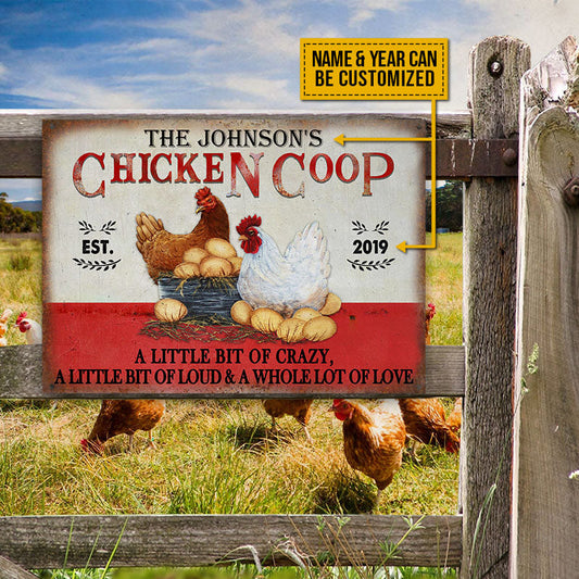 Joycorners Personalized Chicken Coop A Little Bit Of All Printed 3D Metal Sign