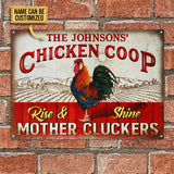 Joycorners Personalized Farm Chicken Coop Rise And Shine All Printed 3D Metal Sign