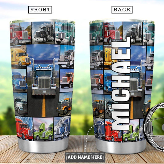 Joy corners  Personalized Heavy Trucker Custom Personalized Tumbler ZW1724