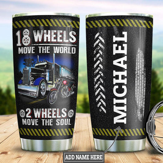 Joy corners Personalized Trucker Biker Custom Personalized Tumbler VW21646