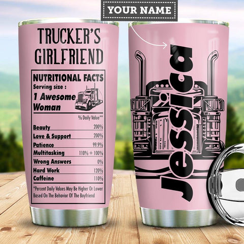 Joy corners Personalized Trucker Girlfriend Custom Personalized Tumbler LL73423