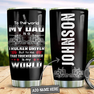 Joy corners Personalized Trucker To My Dad Custom Personalized Tumbler FN5676