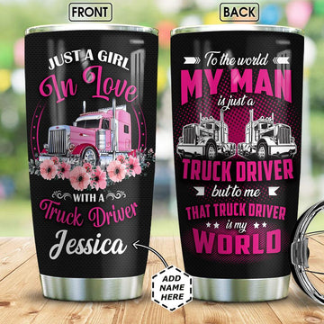 Joy corners Personalized Trucker Wife Custom Personalized Tumbler RB99863