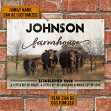 Joycorners Customized Name Cattle Farm All Printed 3D Metal Sign