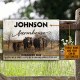 Joycorners Customized Name Cattle Farm All Printed 3D Metal Sign
