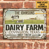 Joycorners Customized Name Cattle Farm Dairy Farm Convington Texas Daily Fresh All Printed 3D Metal Sign