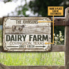 Joycorners Customized Name Vintage Dairy Farm Daily Fresh All Printed 3D Metal Sign