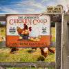 Joycorners Personalized Chicken Coop Orange All Printed 3D Metal Sign