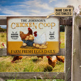 Joycorners Personalized Chicken Coop Yellow All Printed 3D Metal Sign