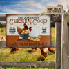 Joycorners Personalized Chicken Coop Brown All Printed 3D Metal Sign