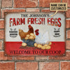 Joycorners Personalized Chicken Welcome To Our Coop All Printed 3D Metal Sign