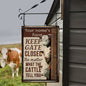 Joycorners Customized Name HEREFORD CATTLE LOVERS KEEP GATE CLOSED All Printed 3D Metal Sign