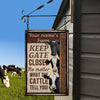 Joycorners Customized Name HOLSTEIN CATTLE LOVERS KEEP GATE CLOSED All Printed 3D Metal Sign