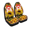 Joycorners Pig Sunflower All Over Printed 3D Car Seat Cover Set (2Pcs)