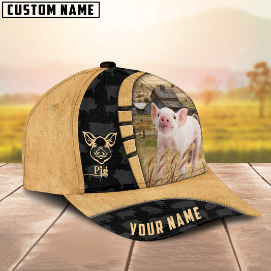 Joycorners Custom Name Pig Cattle Farmhouse Field Cap TT12