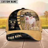 Joycorners Custom Name Pig Cattle Farmhouse Field Cap TT12
