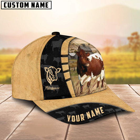 Joycorners Custom Name Pinzgauer cattle Cattle Farmhouse Field Cap TT26