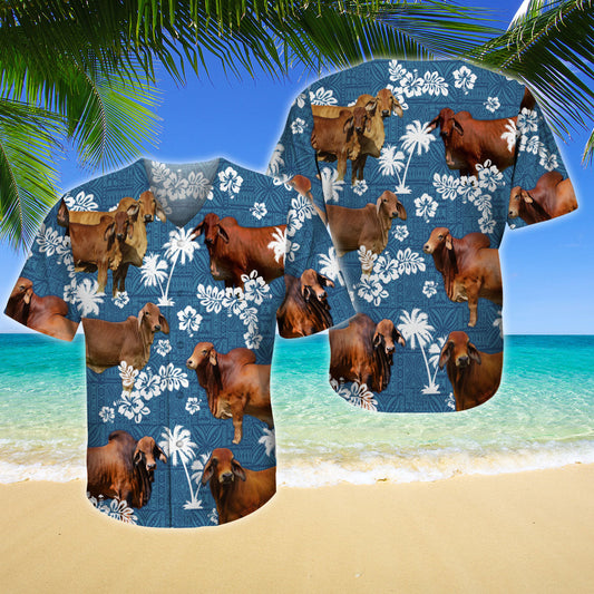 Joycorners RED BRAHMAN Blue Tribal All Over Printed 3D Jersey Shirt