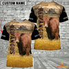 Joycorners Personalized Name Red Angus Cattle On The Farm All Over Printed 3D Hoodie