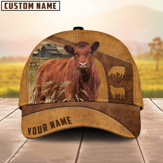 Joycorners Custom Name Red Angus Cattle Cap