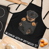 Joycorners Rottweiler In The Pocket Black 3 All Over Printed 3D Apron