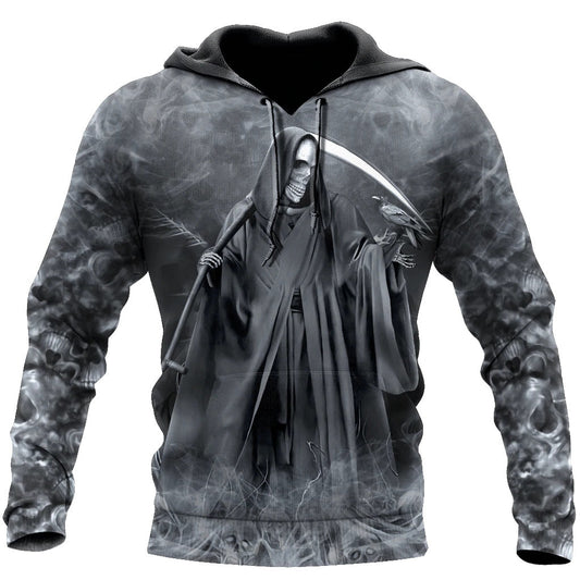 Joycorners Skull Grim Reaper Smoke All Over Printed Shirts