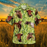 Joycorners Shorthorn In Green Corn Field All Over Printed 3D Hawaiian Shirt
