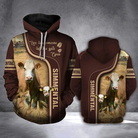 Joycorners SIMMENTAL CATTLE All Over Printed 3D Hoodie