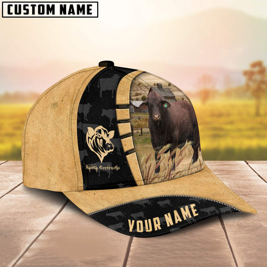 Joycorners Custom Name Santa gertrudis Cattle Farmhouse Field Cap TT25