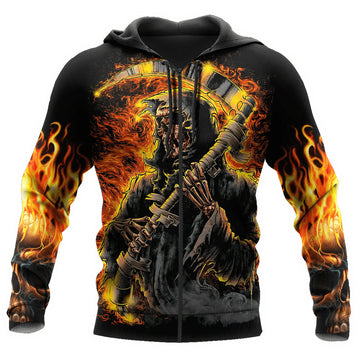 Joycorners Grim Reaper Skull All Over Printed Shirts