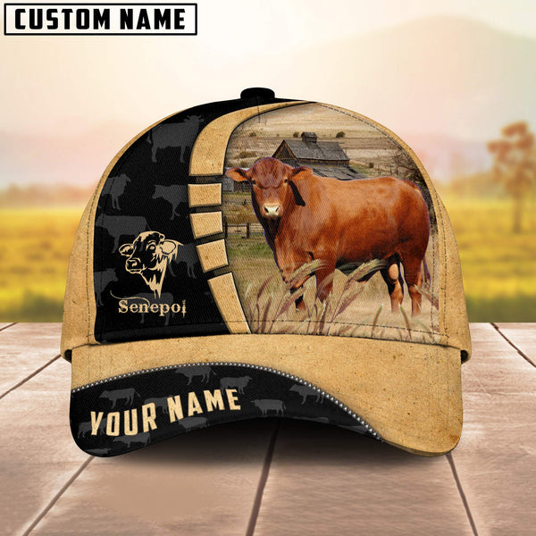 Joycorners Custom Name Senepol Cattle Farmhouse Field Cap TT21