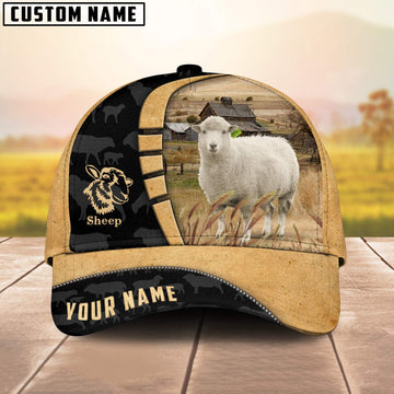 Joycorners Custom Name Sheep Cattle Farmhouse Field Cap TT11