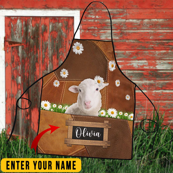 Joycorners Personalized Name Sheep All Over Printed 3D Apron