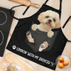 Joycorners Shih Tzu In The Pocket Black All Over Printed 3D Apron