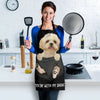 Joycorners Shih Tzu In The Pocket Black All Over Printed 3D Apron