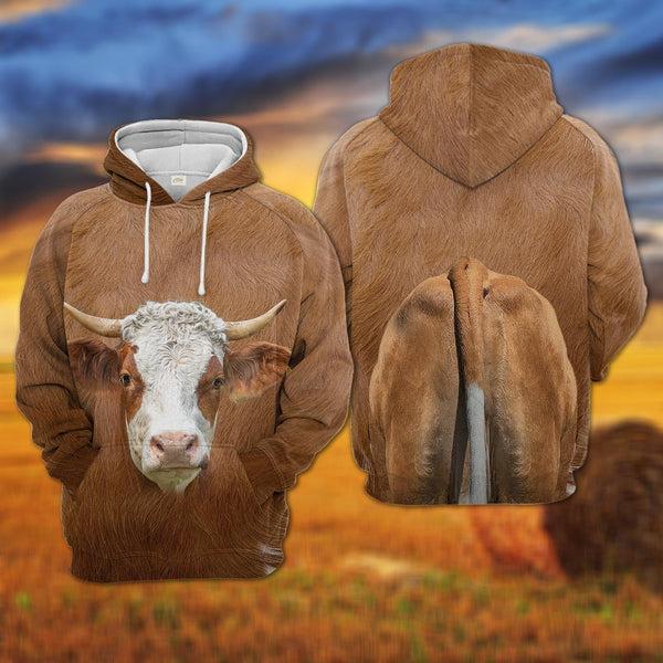 Simmental 3D All Over Printed Hoodie