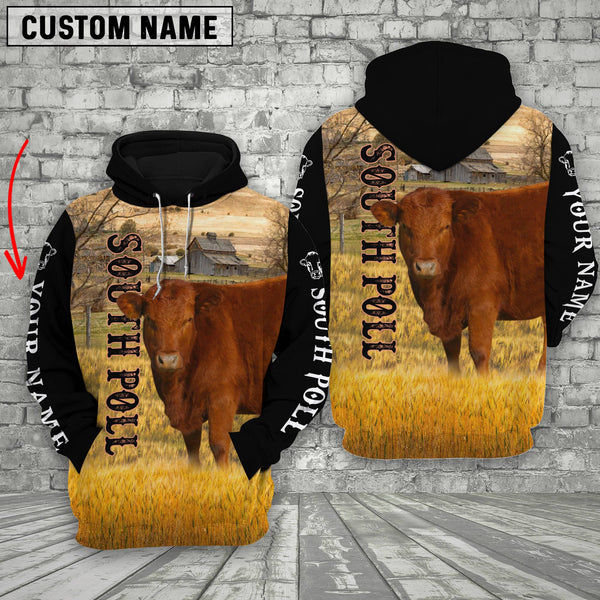 Joycorners Personalized Name South Poll On The Farm 3D Hoodie