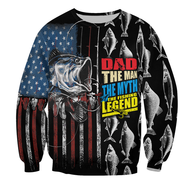 Joycorners Dad The Man The Myth The Fishing Legend All Over Printed 3D Shirts