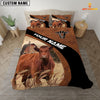 Joycorners Red Angus On The Farm Customized Name Red Barn Bedding Set