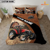 Joycorners Red Tractor On The Farm Customized Name Red Barn Bedding Set